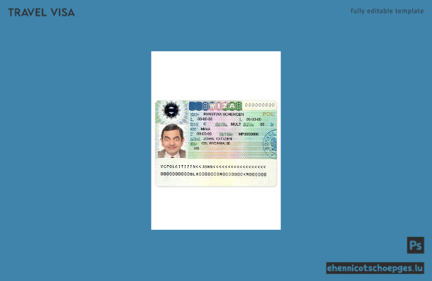 Beispiel für ein Schengen-Visum für Polen